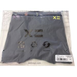 TomboyX Boy Shorts Black X Rainbow Logo Size S Gender Inclusive Underwear NEW